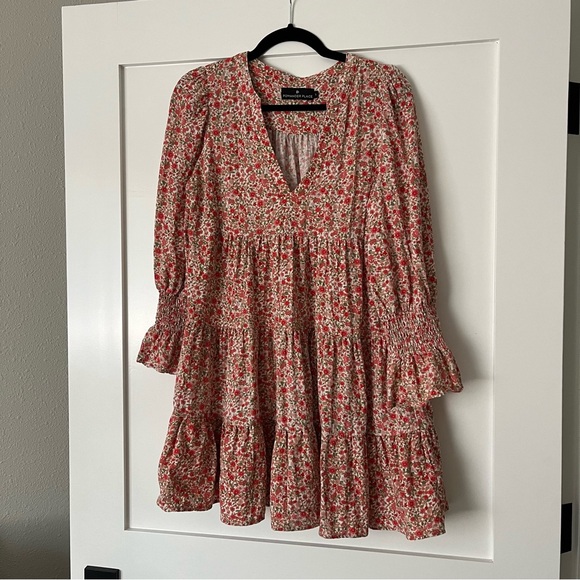 Tuckernuck Dresses & Skirts - Tuckernuck Red Floral Long Sleeve Dress